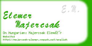 elemer majercsak business card